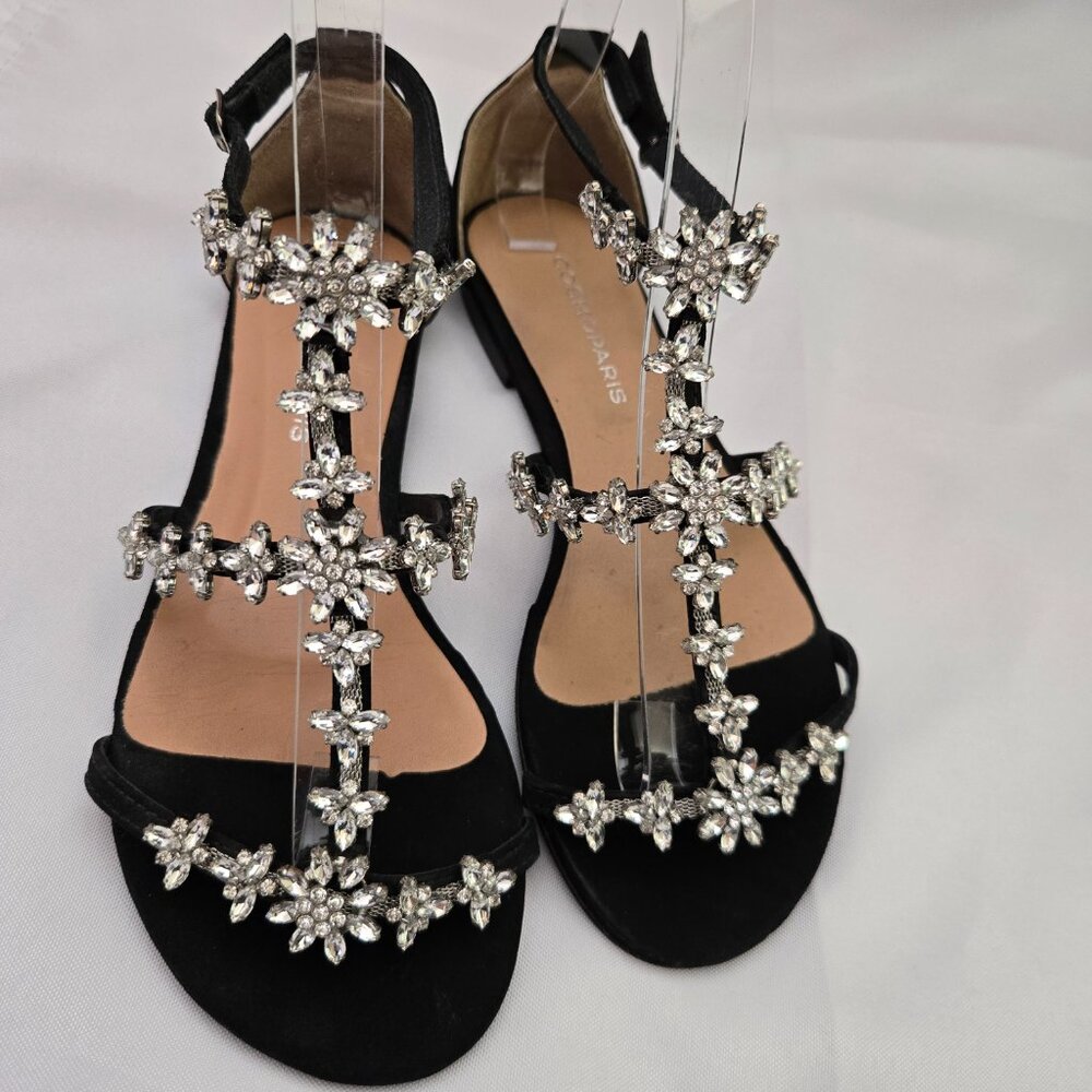 CosmoParis Rhinestone Sandals SZ 37 (US 6.5)